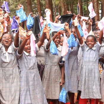 SAG Kit Distribution image showing Kianjiru Primary School girls receiving 142 kits in Kianjiru, Kenya on Sept 3, 2026