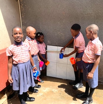 Merryland students drinking water