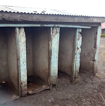 Existing boys' latrines